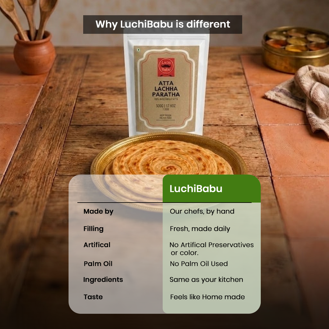 Ready to Fry Atta Lachha Paratha ( 5pcs )