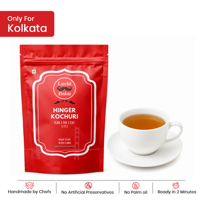 Ready to Fry Hing Kochuri (10pcs) With Sample Pack Tea