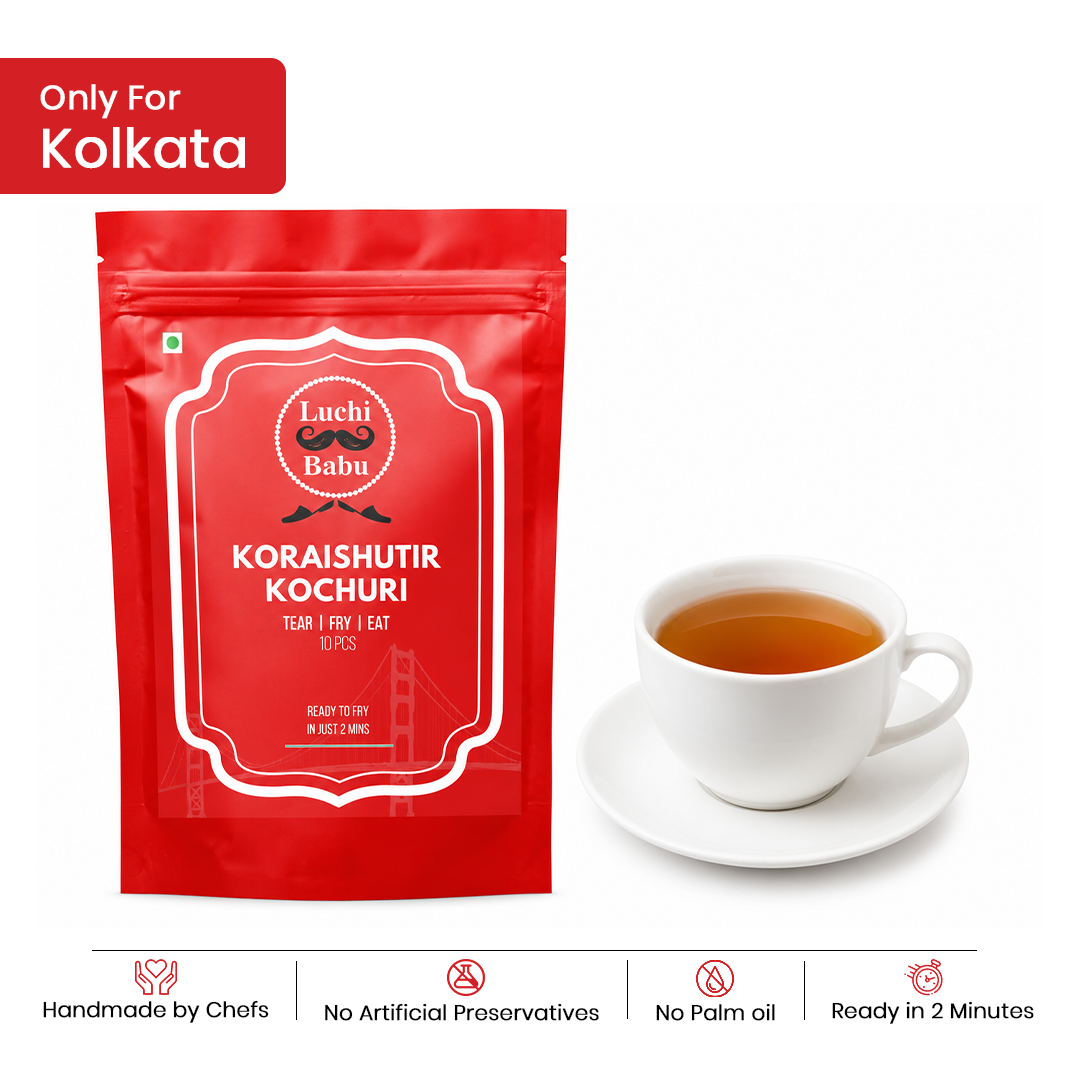 Ready to Fry Koraishutir Kochuri  (10pcs) With Sample Pack Tea