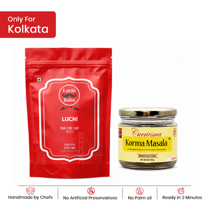 Ready to Fry Luchi (15Pcs) With Curriesma Ready to Cook Korma Masala ( 250 gms)