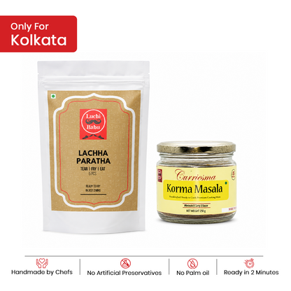 Ready to Fry Lachha Paratha (5 Pcs) With Ready to Cook Korma Masala (250 gms)