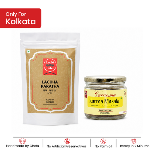 Ready to Fry Lachha Paratha (5 Pcs) With Ready to Cook Korma Masala (250 gms)