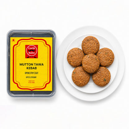 Ready to fry Mutton Tawa Kebab | (6 pcs, 250g)