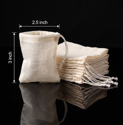 Muslin Cloth Handcrafted Tea Bag (100 Pieces)